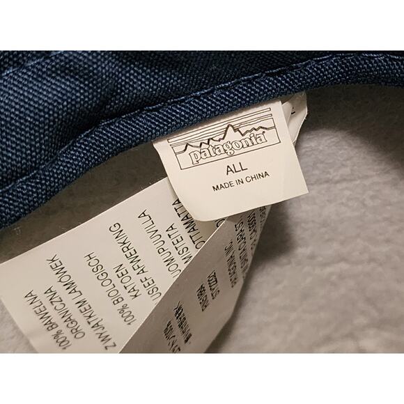 PATAGONIA - Maclure Hat P-6 Label 5 Panel Stone Blue Organic Cotton Outdoor OSFM - Picture 5 of 10